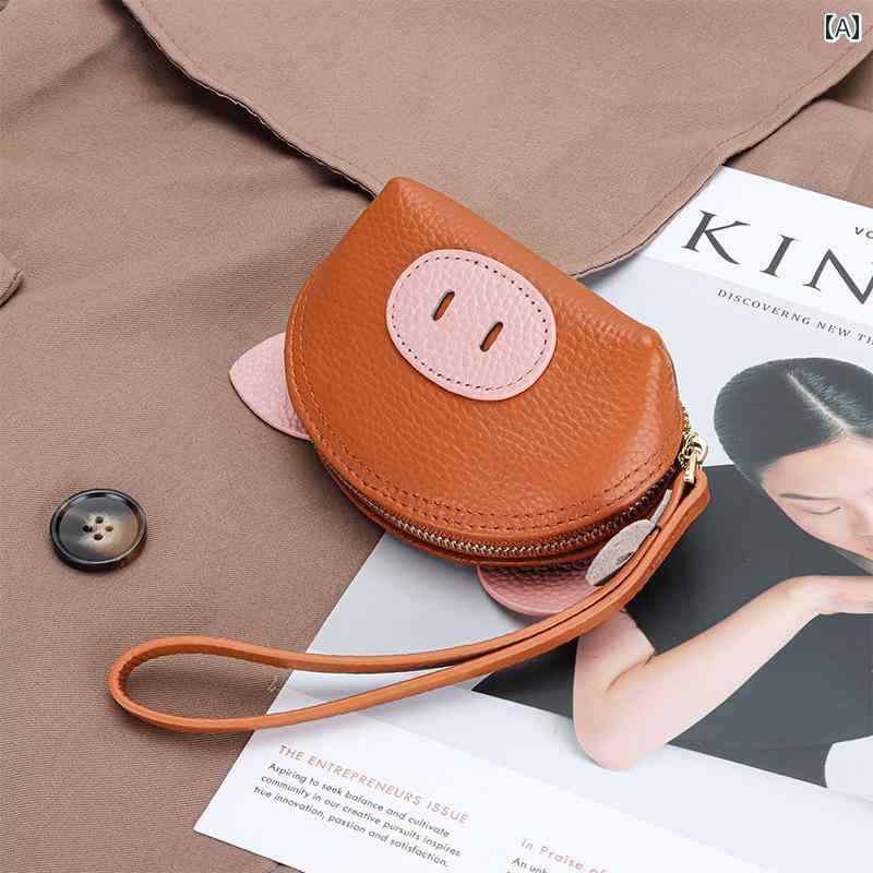 財布 小銭入れ ミニ コインバッグ レディース カードケース コンパクト 革 かわいい ペンダント カーキ グレー 黒