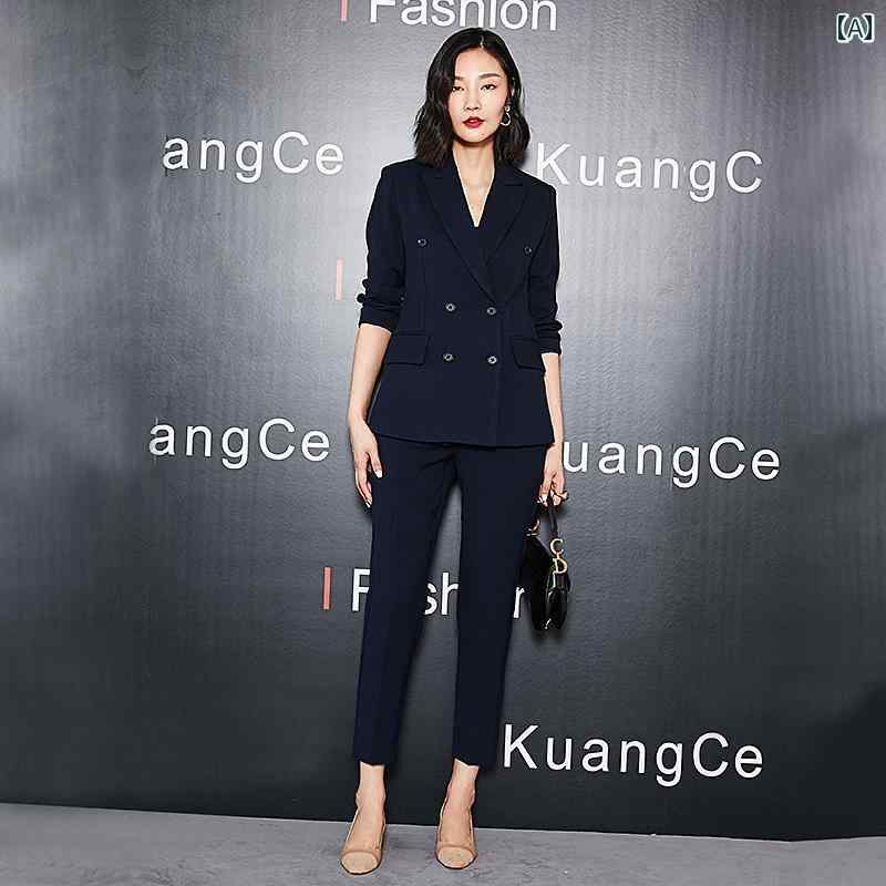 ウェア スーツ ジャケット 女性 大学生 プロ フォーマル 面接 ツーピース ビジネス CEO フロント作業服 レディース 受付 通勤 秋 グレー 黒 紺