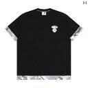 Tシャツ メンズ レディース 半袖 トップス カジュアル カッコいい おしゃれ ラウンドネック プリント 万能 シンプル エイプ 迷彩 春夏 ストリート カップ...