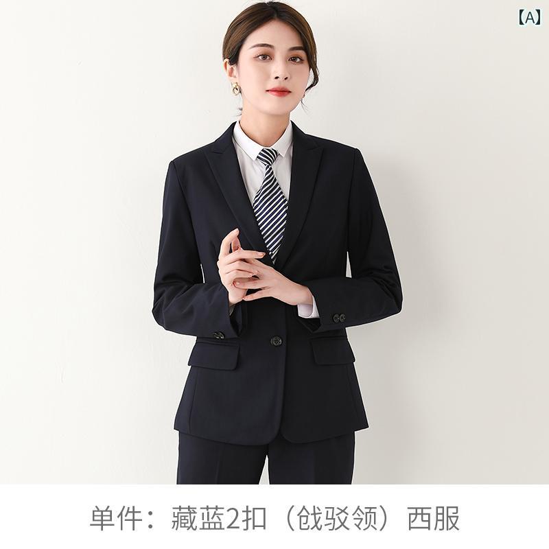 ウェア スーツ ジャケット 女性 大学生 プロ フォーマル 面接 ツーピース ビジネス CEO フロント作業服 レディース 受付 通勤 春 ブルー グレー