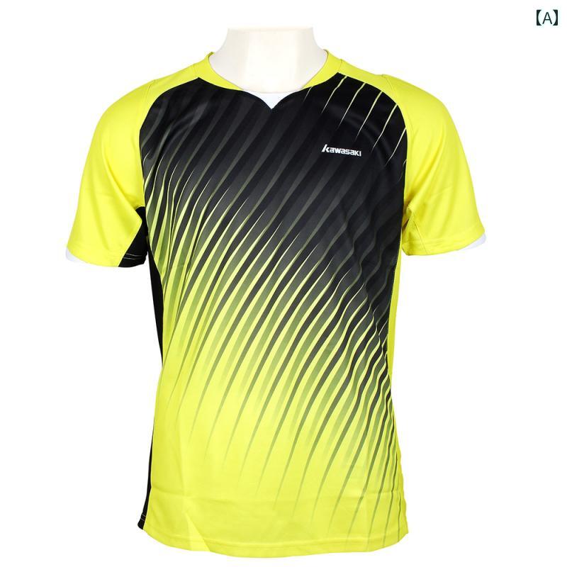 バドミントン ウェア テニス ユニフォーム 卓球 ジャージ 速乾 スポーツ カルチャー 競技 フィットネス ランニング イエロー レッド ブルー