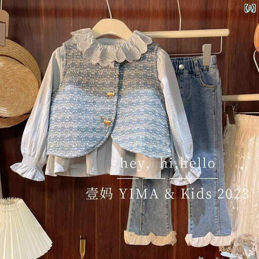 デニム ベスト キッズ 女の子 子供服 ノースリーブ ジャケット Gジャン おしゃれ ユニセックス ブルー デニム ベスト キッズ 女の子 子供服 ノースリーブ ジャケット Gジャン おしゃれ ユニセックス ブルー