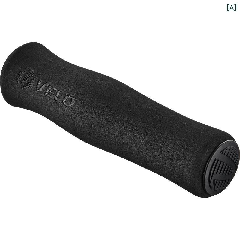 自転車用ハンドルロック マウンテンバイク バー カバー グリップ 滑り止め ゴム ユニバーサル アクセサリー 台湾 スポンジ 黒 青 赤(4)