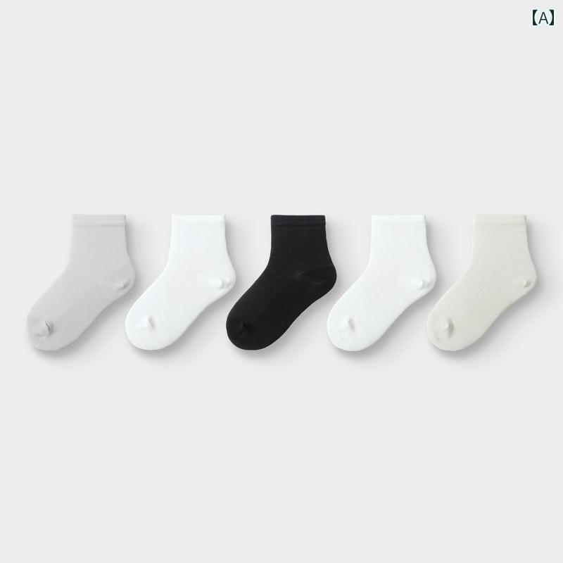 子供用靴下 赤ちゃん ベビー 男の子 ボーイ 女の子 ガール ソックス かわいい おしゃれ 春秋 夏用 スポーツ メッシュ 通気性 白 赤 黄色