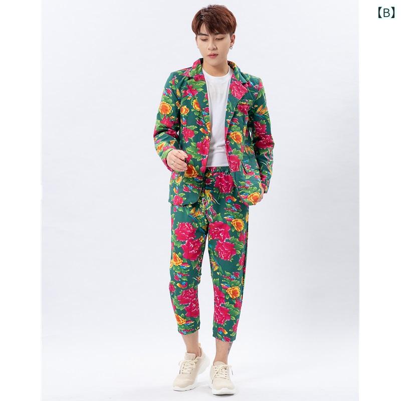 メンズ スーツ おしゃれ 紳士服 男性 ビジネス カジュアル フォーマルウェア ジャケット パパ お父さん 新郎 結婚式 英国 綺麗 おしゃれ 赤 緑