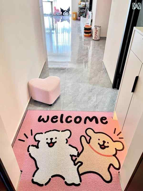 ドアマット 浴室 吸収性 フロア バスルーム 滑り止め 吸水性 エントリー カーペット 玄関 キッチン ホ..