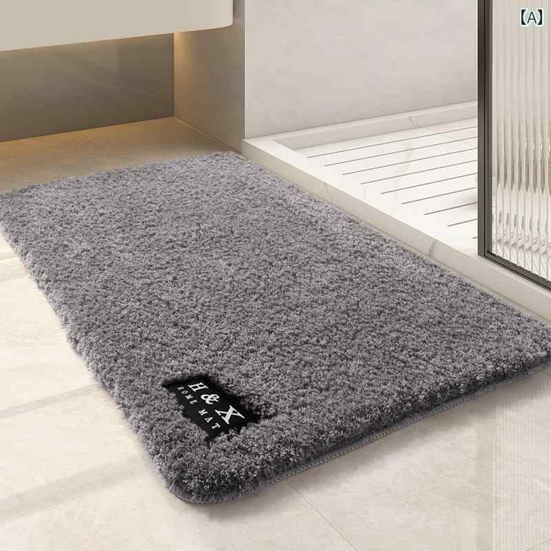 ドアマット 浴室 吸収性 フロア バスルーム 滑り止め 吸水性 エントリー カーペット 玄関 キッチン ホーム 家庭用 現代 フロント 綺麗 おしゃれ グレー 茶色 ピンク
