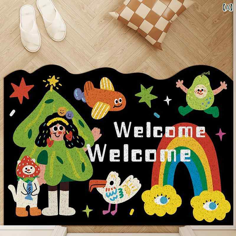 ドアマット 浴室 吸収性 フロア バスルーム 滑り止め 吸水性 エントリー カーペット 玄関 キッチン ホーム 家庭用 現代 フロント 綺麗 おしゃれ