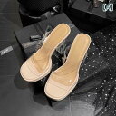 サンダル透明 クリスタル 女性 レディース 滑り止め 傷つけない プリンセス バスルーム 入浴 家庭用 屋内 スリッパ おしゃれ 可愛い 夏 ハイヒール ホワイ...