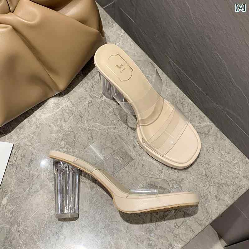サンダル透明 クリスタル 女性 レディース 滑り止め 傷つけない プリンセス バスルーム 入浴 家庭用 屋内 スリッパ おしゃれ 可愛い 夏 ハイヒール