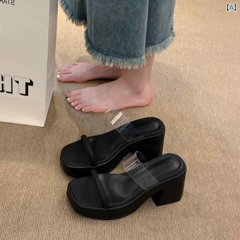 サンダル透明 クリスタル 女性 レディース 滑り止め 傷つけない プリンセス バスルーム 入浴 家庭用 屋内 スリッパ おしゃれ 可愛い 夏 ハイヒール ブラック ホワイト