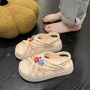 かわいい 靴 レディースシューズ 女の子 夏 アウター ソフト 快適 滑りにくい おしゃれ 綺麗 厚底 サンダル スリッパ ホーム ベージュ 黒