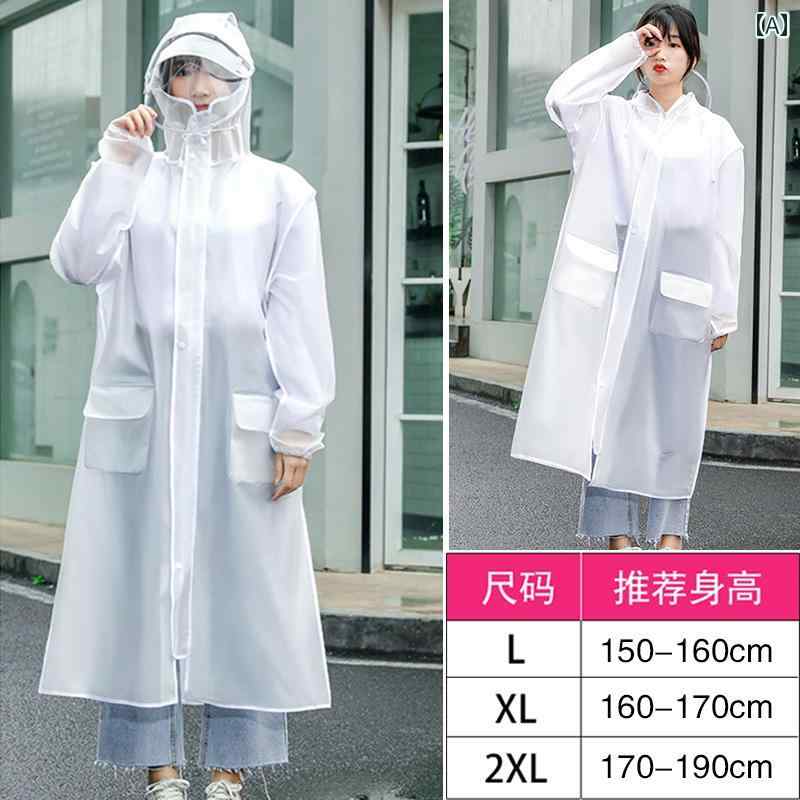 雨用 手袋 レインコート 女性 ロング 全身 透明 保護 シングル 大人 厚手 拡大 ハイキング ファッショ..