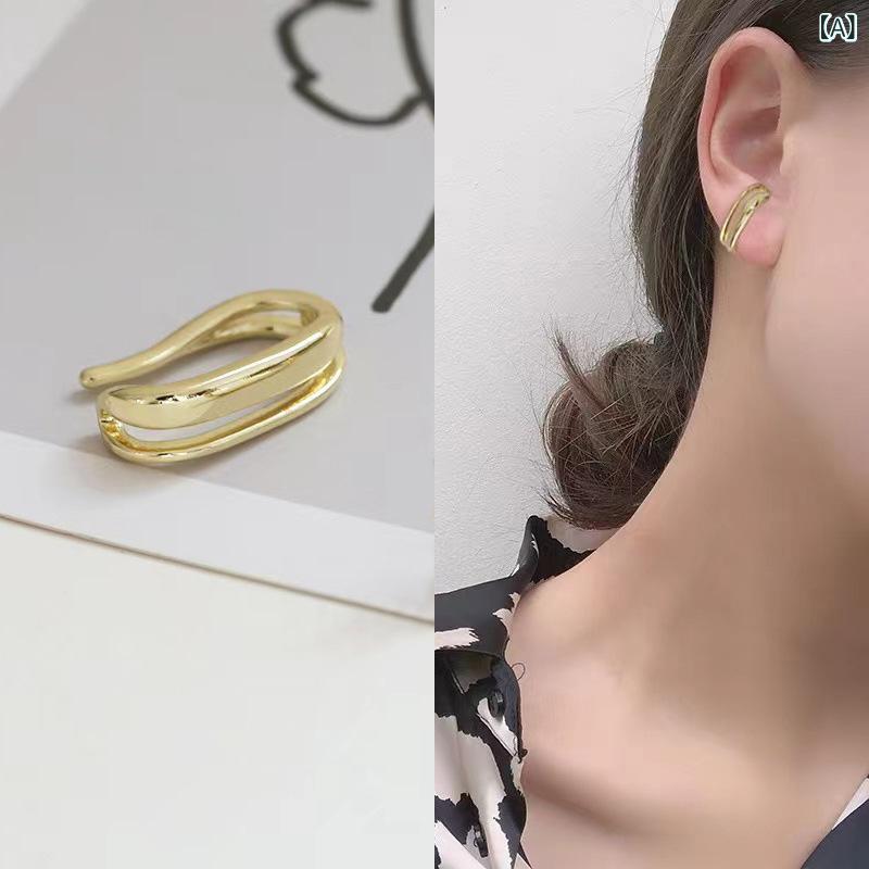 イヤーカフ レディース 軟骨ピアス 金属感 ジルコニア デザインアクセサリー イヤーカフス イヤリング ノンホールピアス 華奢 繊細 おしゃれ きれいめ 大人かわいい ゴールド シルバー アクセ 普段使い デイリー アクセサリー パーティー 結婚式 ギフ