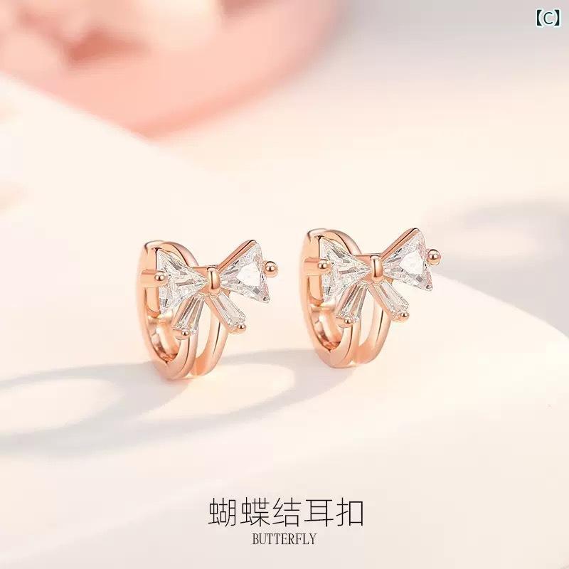 暮らしのお手伝いのピアス レディース アクセサリー 耳飾り リボン 高級感 かわいい 韓国風 大人女子 ファッション 普段使い ギフト おしゃれ 上品 エレガント きれいめ デザイン プレゼント イヤリング カジュアル ジュエリー シルバーカラー フェミニン 小ぶり アク｜アングル3