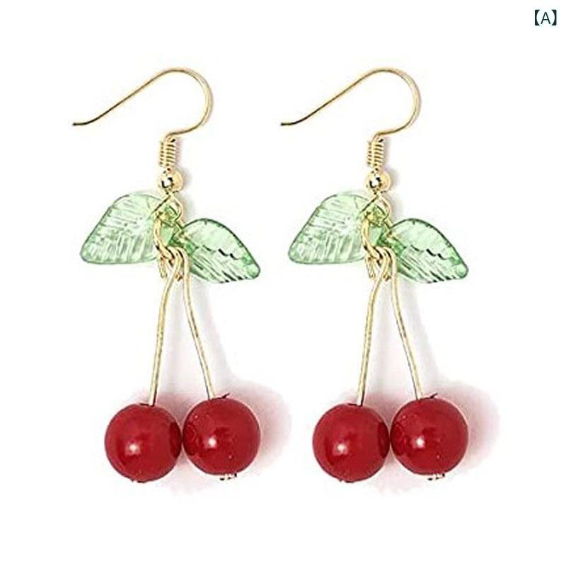 ピアス レディース 樹脂製 フック型 花柄 小熊 モチーフ 揺れる かわいい アクセサ...