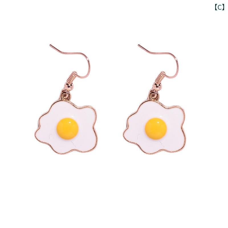 ピアス レディース 樹脂製 フック型 花柄 小熊 モチーフ 揺れる かわいい アクセサ...