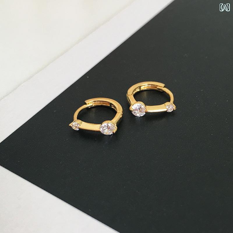 ピアス レディース シルバー925 純銀 小ぶり リングピアス ジルコニア フープピアス シンプル 華奢 睡眠時着用可 金属アレルギー対応 つけっぱなし 小さめ 上品 高見え 大人かわいい オフィス デイリー アクセサリー