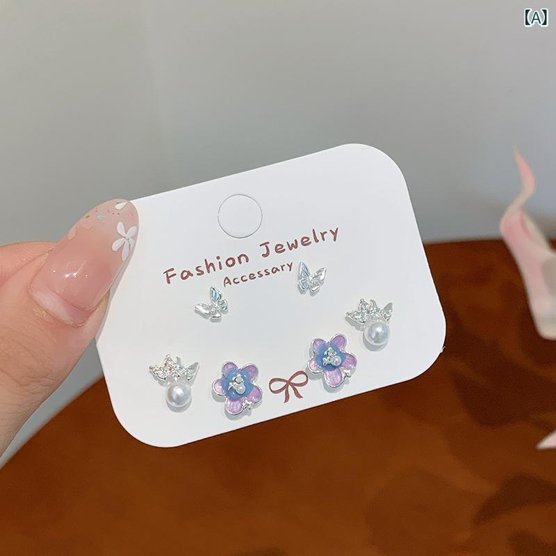 ピアス レディース アクセサリー 耳飾り セット シルバーポスト 花 モチーフ かわ...