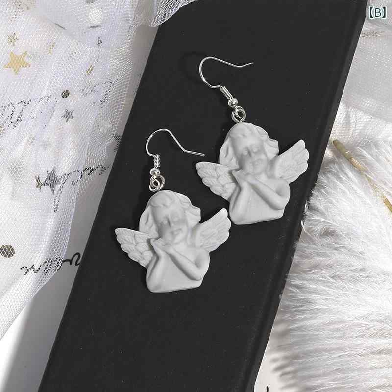 ピアス レディース アクセサリー イヤリング 天使 キューピッド 弓矢 モチーフ 石...