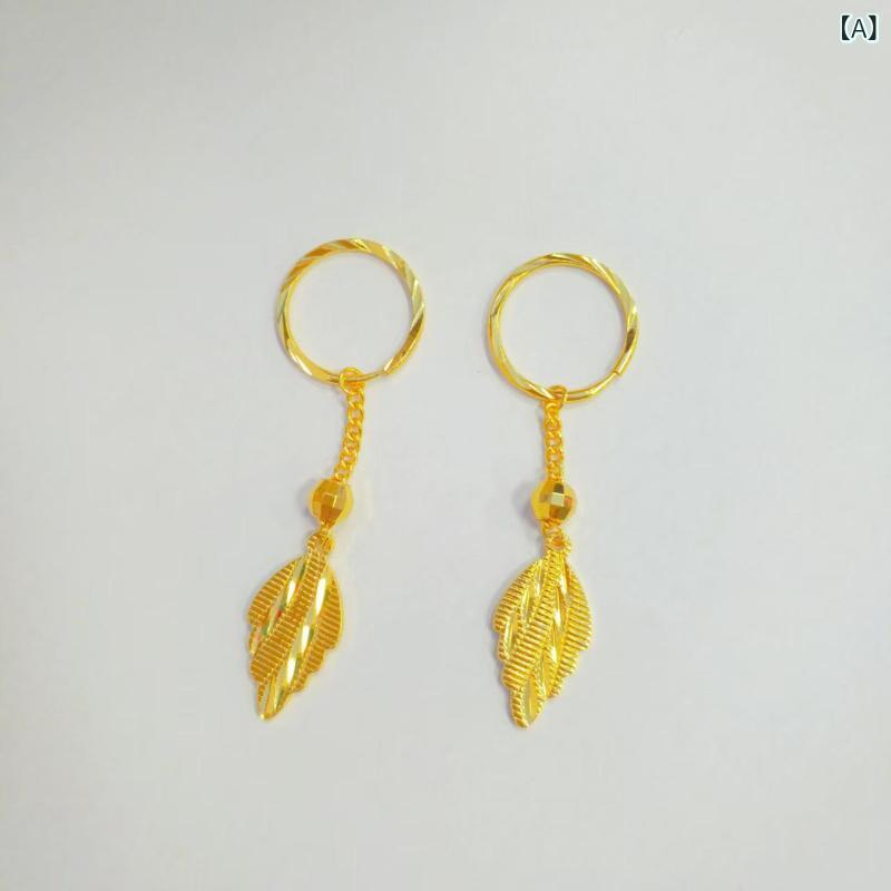 ピアス レディース アクセサリー フックピアス 揺れる リーフ モチーフ 葉っぱ型 楓 メープル ヴィンテージ風 レトロ レトロ調 つや消し マット加工 艶消し ゴールドカラー 真鍮 金メッキ加工 幸運のラッキーアイテム 揺れ感 タッセル ロングタイプ