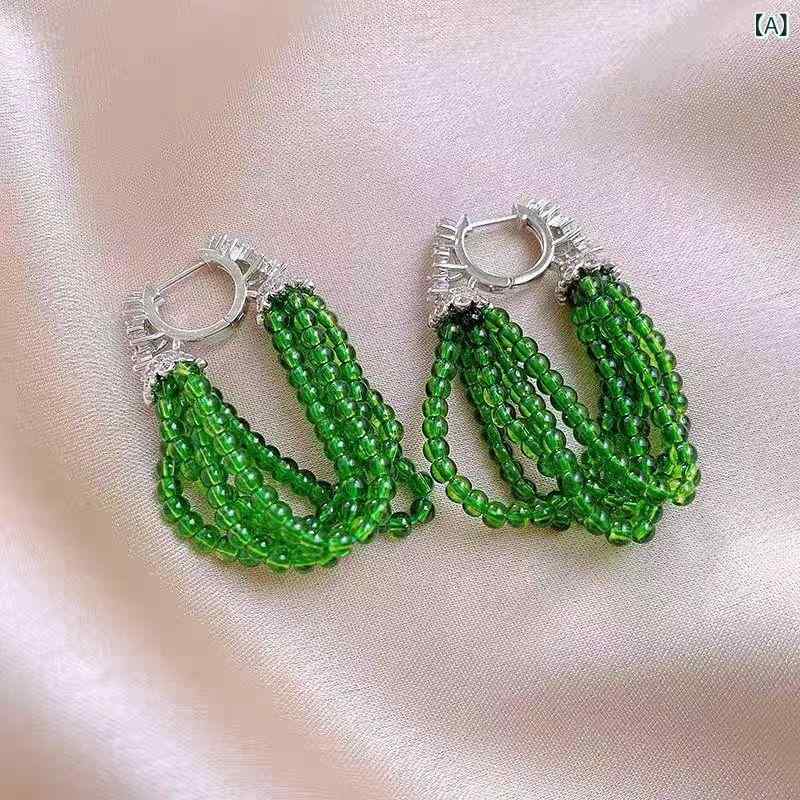 ピアス レディース アクセサリー 耳飾り 新中式 国風 伝統デザイン 緑色 ジルコニア 宝石風 シンプル 上品 エレガント 耳元 アクセント ジュエリー 普段使い オフィス カジュアル デート パーティー 結婚式 ギフト お祝い 誕生日 記念日 プレゼン