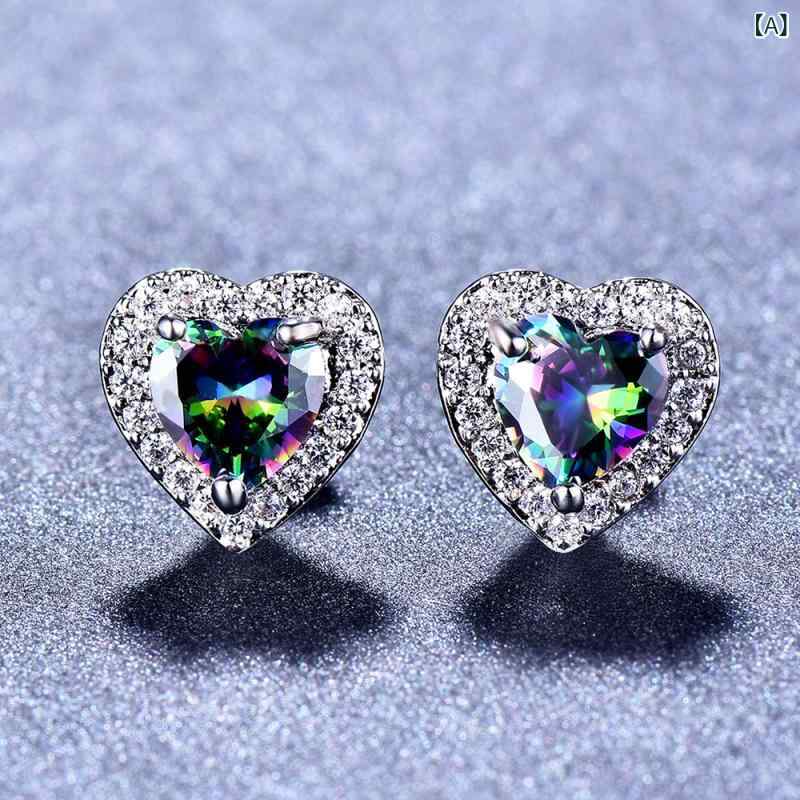 ピアス レディース ジルコニア ハートモチーフ スタッドピアス かわいい 華奢 小ぶり 耳飾り アクセサリー シルバー ゴールド 上品 シンプル おしゃれ デイリー カジュアル オフィス パーティー プレゼント ギフト 贈り物 アクセ 揺れない 普段使い