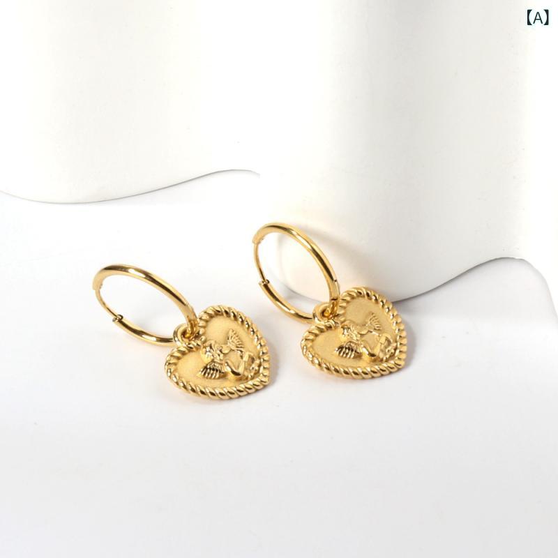 ピアス レディース アクセサリー ハート型 金属製 金属アレルギー対応 ステンレス おしゃれ かわいい シンプル 高級感 普段使い オフィス カジュアル デイリー ユース 記念日 誕生日 プレゼント ギフト ゴールド シルバー 人気 トレンド 流行り 定