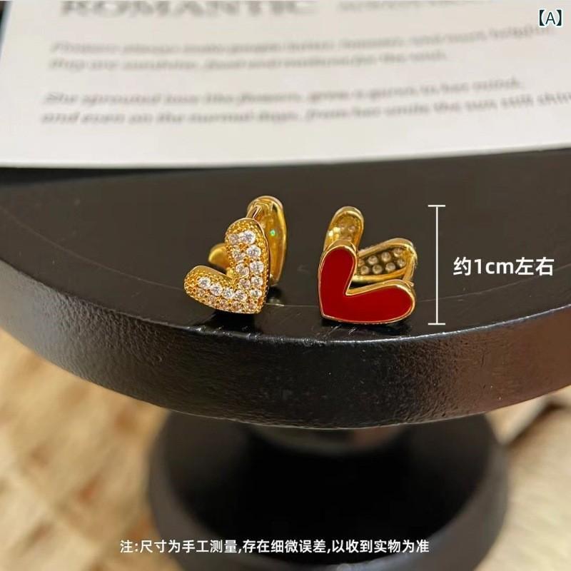 ピアス レディース アクセサリー ハート ひょうたん型 揺れる アンティーク レトロ 港風 高級感 精巧 万能 デイリー使い パーティー ギフト 華やか お祝い 正月 レッド系 幸運 モチーフ 耳飾り 耳元 おしゃれ トレンド 大人っぽい かわいい 贈り物