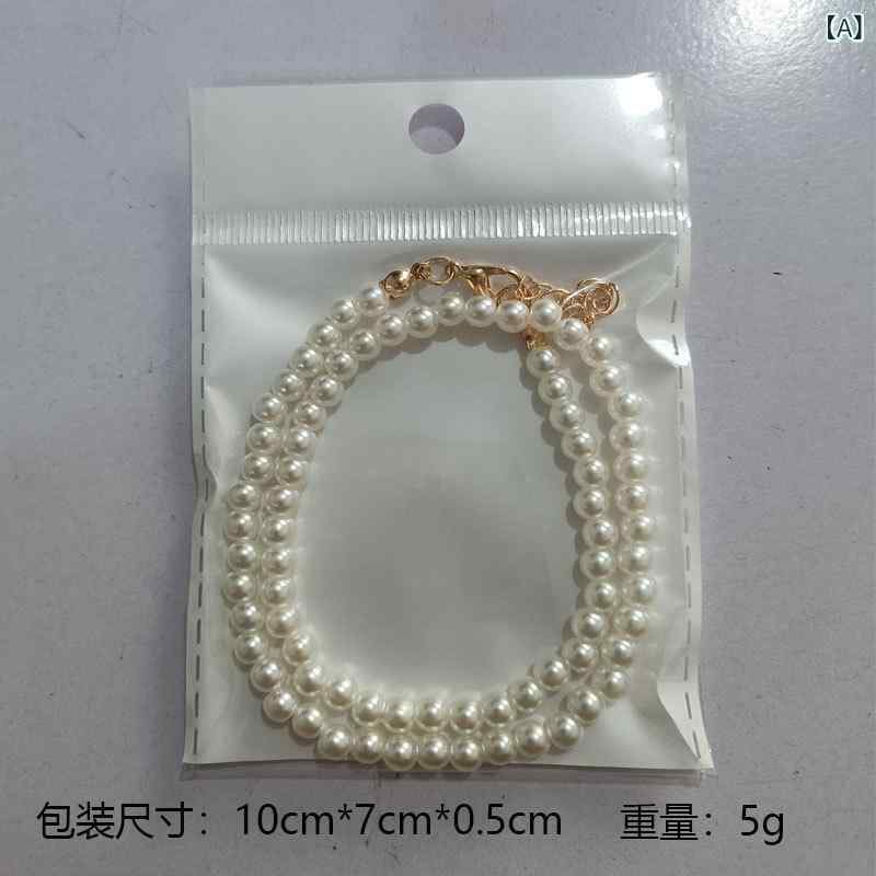 ネックレス レディース 5mm 模造真珠 チョーカー 鎖骨チェーン パール アクセサリー 欧米風 シンプル 万能 カジュアル デイリー 通勤 通学 おしゃれ 上品 高見え 高級感 結婚式 パーティー お呼ばれ 普段使い 重ね付け プレゼント ギフト 贈り