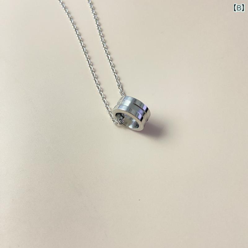 暮らしのお手伝いのネックレス レディース アクセサリー ジュエリー 鎖骨チェーン シンプル 華奢 チタン鋼 ステンレス ジルコニア ローズゴールド 18金仕上げ 小蛮腰 円筒形 ショートネックレス デイリー カジュアル エレガント おしゃれ 上品 高見え プレゼント ギフ｜アングル2