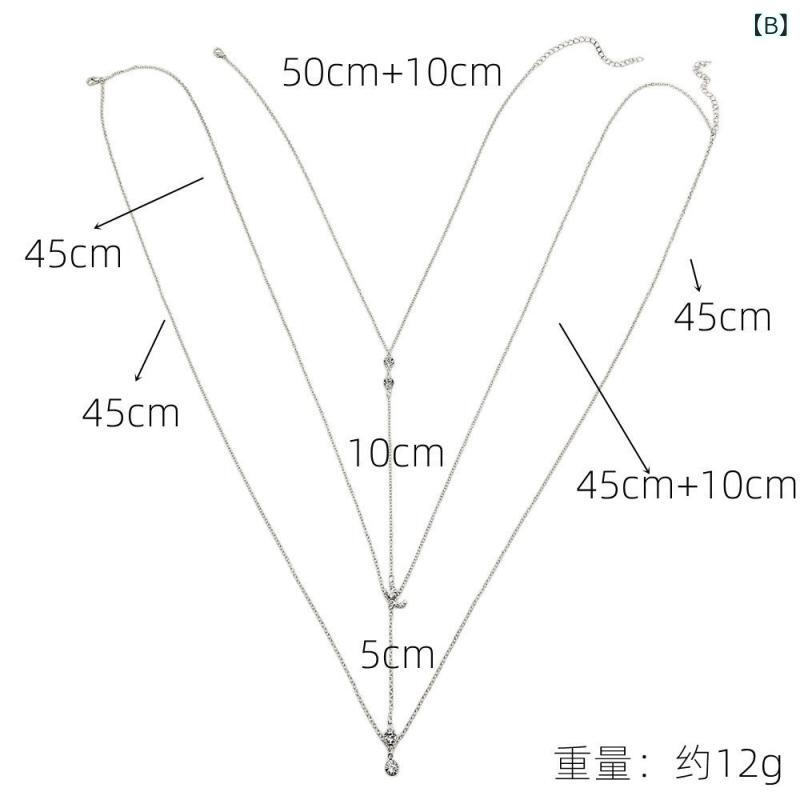 ネックレス レディース ボディチェーン 身体用アクセサリー チェーン ビーチ用 ジ...