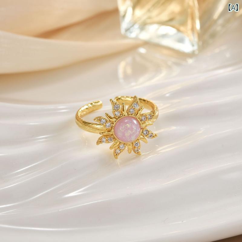 指輪 レディース アクセサリー 太陽 ハート 王冠 幾何学 デザイン シンプル おしゃれ かわいい リング ジュエリー 華奢 重ね付け ギフト プレゼント 普段使い お出かけ デート カジュアル フォーマル 記念日 誕生日 贈り物 シルバー ゴールド フ
