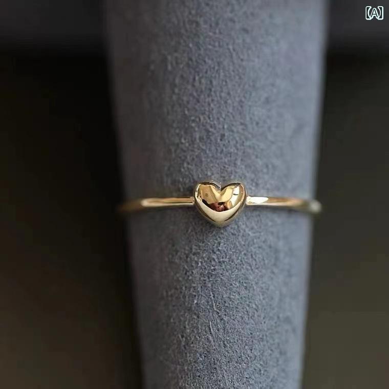 指輪 レディース シンプル かわいい ハート モチーフ シルバー アクセサリー 重ね...
