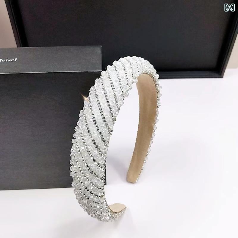 カチューシャ レディース ヘアアクセサリー バロック調 ビジュー クリスタル ヘッ...