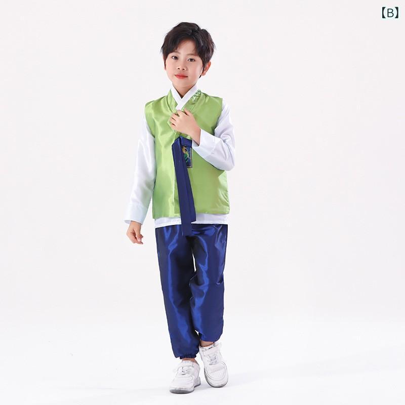 暮らしのお手伝いの韓服 男性用 民族衣装 伝統衣装 版 宮廷服 韓国風 セットアップ コスプレ 結婚式 舞台衣装 ステージ衣装 演出服 パーティー 衣装 ゆったり 大きいサイズ 体型カバー 着痩せ お腹周り 細見え 二の腕カバー 伝統的 華やか 上品 高級感 シルエッ｜アングル2