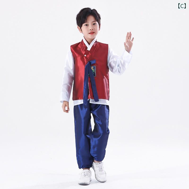 暮らしのお手伝いの韓服 男性用 民族衣装 伝統衣装 版 宮廷服 韓国風 セットアップ コスプレ 結婚式 舞台衣装 ステージ衣装 演出服 パーティー 衣装 ゆったり 大きいサイズ 体型カバー 着痩せ お腹周り 細見え 二の腕カバー 伝統的 華やか 上品 高級感 シルエッ｜アングル3