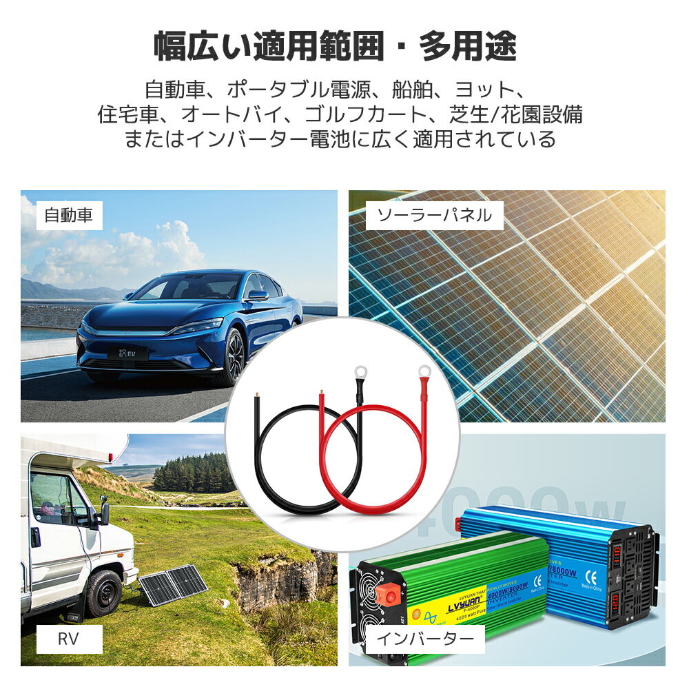 LVYUAN �Хåƥ꡼��Ĺ�����֥� 6sq/1m �Хåƥ꡼ ? ����С����� ��³ �����顼���ť����ƥ� / RV / �ֺ�