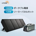 ポータブル電源 ソーラーパネル セット ポータブル電源 320000mAh/1000Wh ソーラーパネル120W 純正弦波 ソーラーチャージャー折りたたみ式 大容量 ポータブルバッテリー 家庭用蓄電池 非常用電源 ETFE スマホやタブレット 防災 車中泊 キャンプ 防災グッズ