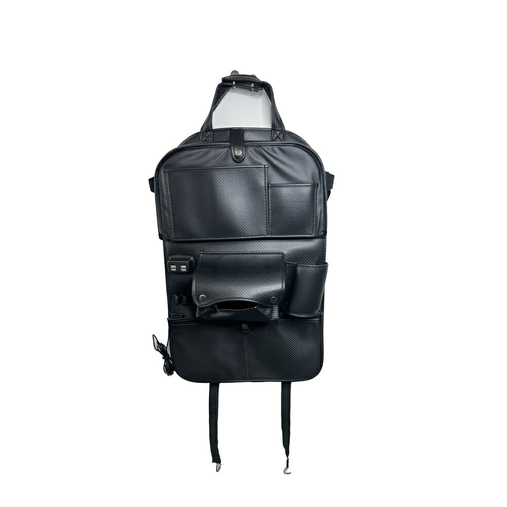 【クーポン適用で2,523円】 シートバックポケット 車用収納ポケット 防水 防汚 PU素材 多機能 大容量 高級感 車後部座席 収納 取り付け 簡単 4個USBポート マルチテーブル テーブル タブレットホルダー 小物入れ 送料無料 LVYUAN（リョクエン）