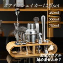 【お買い得P5倍+200円OFF】カクテルシェイカー セット カクテル カクテルシェーカー バーテンダー セット シェイカー バースプーン 12点セット 350...