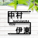 レビュー特典付き表札 ステンレス2世帯デザイン 漢字と英字のどちらも表示したいが叶うステンレス表札アイアン 漢字 ローマ字 ブラック シルバー 犬・猫ワンポイント追加可能 　gs-pl-stlsudb-s#おすすめ 漢字・ ローマ字表札