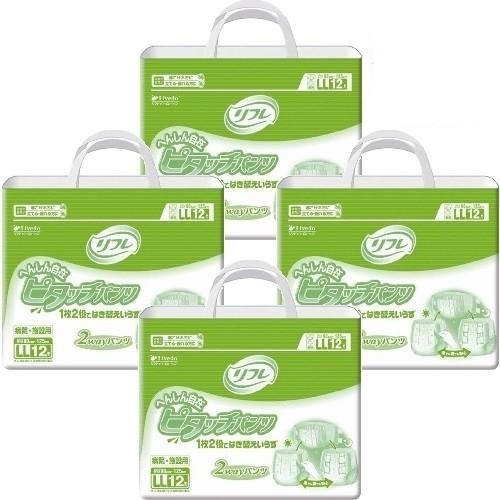リブドゥコーポレーション 業務用 リフレ へんしん自在 ピタッチパンツ LLサイズ 12枚×4袋 2WAYパンツ 紙おむつ ケース販売