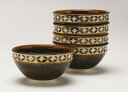 茶道具・茶器 抹茶茶碗 数茶碗 飴七宝 天目型 10客 京都 田中香泉作、桐共箱 新品。