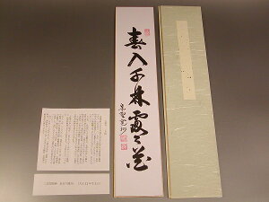 【茶道具・色紙・短冊 】書・短冊　「春入千林処々花」、　大徳寺　三玄院　長谷川寛州　直筆