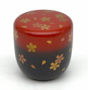 茶道具・茶器大棗 桜散蒔絵、中村宗悦作、桐共箱 新品。