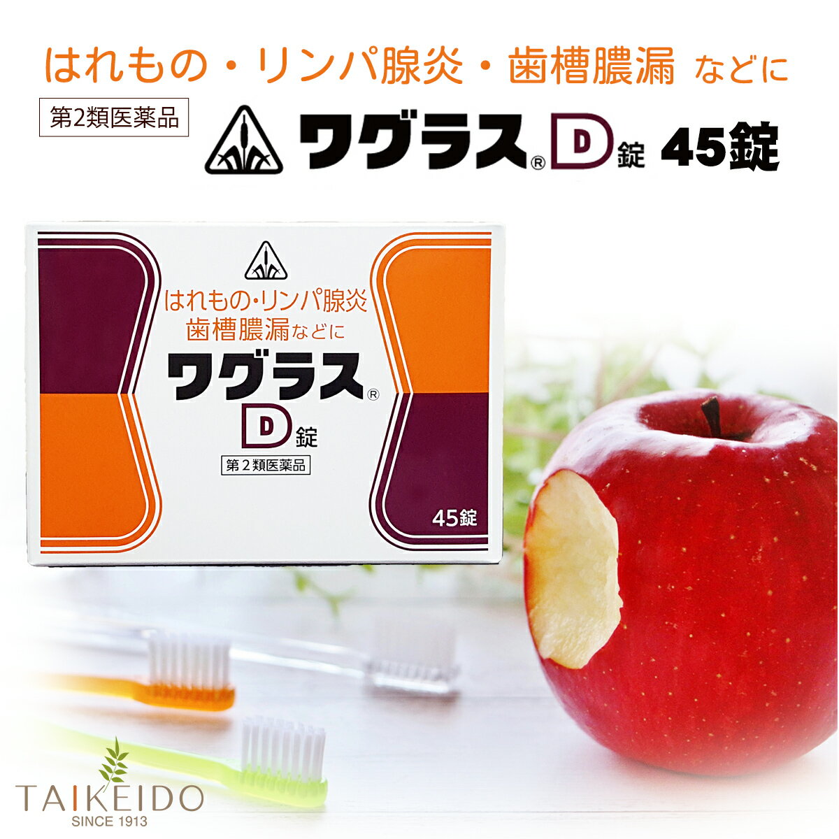 【第2類医薬品】 ワグラスD錠 45錠 「平日14時までのご注文で当日発送」 ホノミ漢方 剤盛堂薬品 腫物 中耳炎 蓄膿症 歯槽膿漏