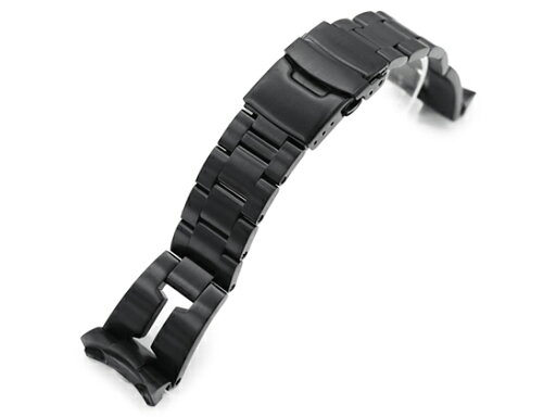 22mm メタル時計バンド ステンレススチール RAZOR ブレスレット PVDブラック for セイコー ダイバー SKX007, SKX009, SKX011他 22mm メタル時計バンド ステンレススチール RAZOR ブレスレット PVDブラック for セイコー ダイバー SKX007, SKX009, SKX011他