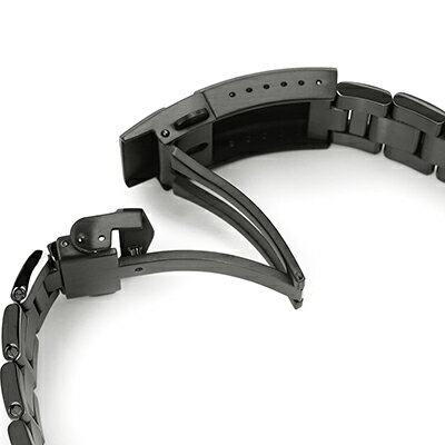 22mm メタル時計バンド ステンレススチール オイスター ブレスレット PVDグラファイトカラー Vクラスプ for ORIENT オリエント スポーツ ダイバースタイル Kamasu MAKO III RN-AA0201B, RA-AA0005B他