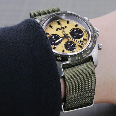 20mm MiLTAT 時計ベルト G10 リブドナイロン ミリタリーグリーン ブラッシュドバックル